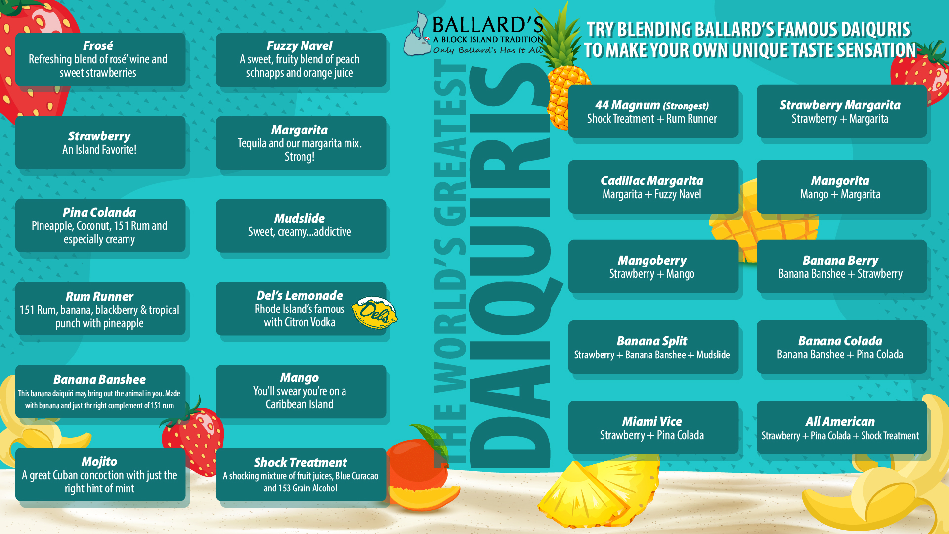 Daiquiri Bar & Shots Ballard's of Block Island